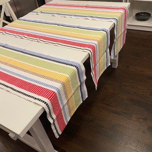 Three Colorful Cotton Table Runners Like New